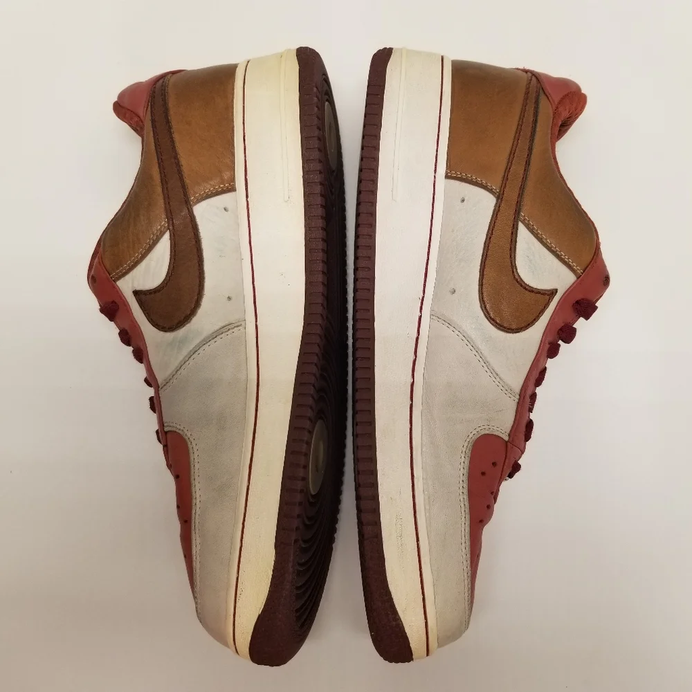 Nike Air Force One Men Size 10 Sneakers XXV AF-1 Lace Up Maroon Tan Mr Baltimore